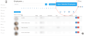 synch selected employee