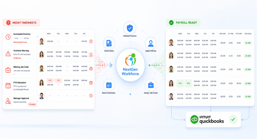 Messy Timesheet → Clean Payroll-Ready Data
