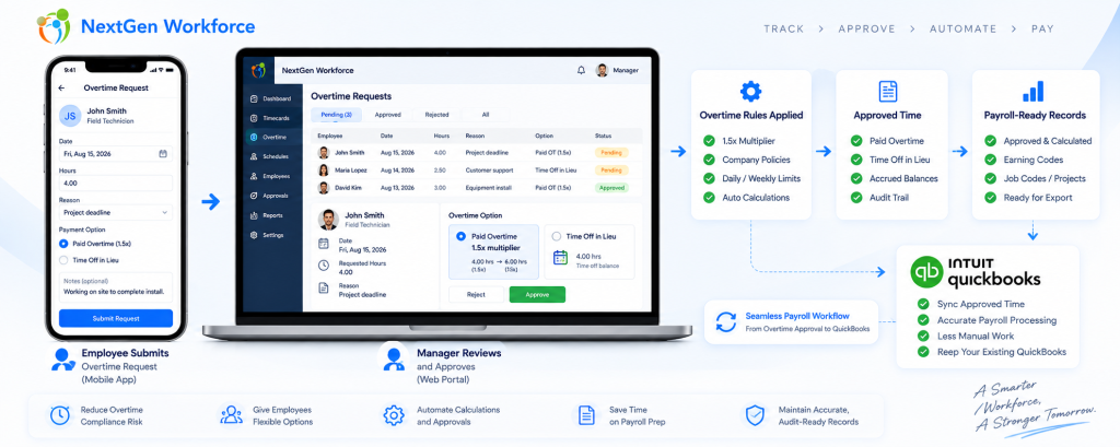 Overtime Request Automation: Paid OT or Time Off in Lieu